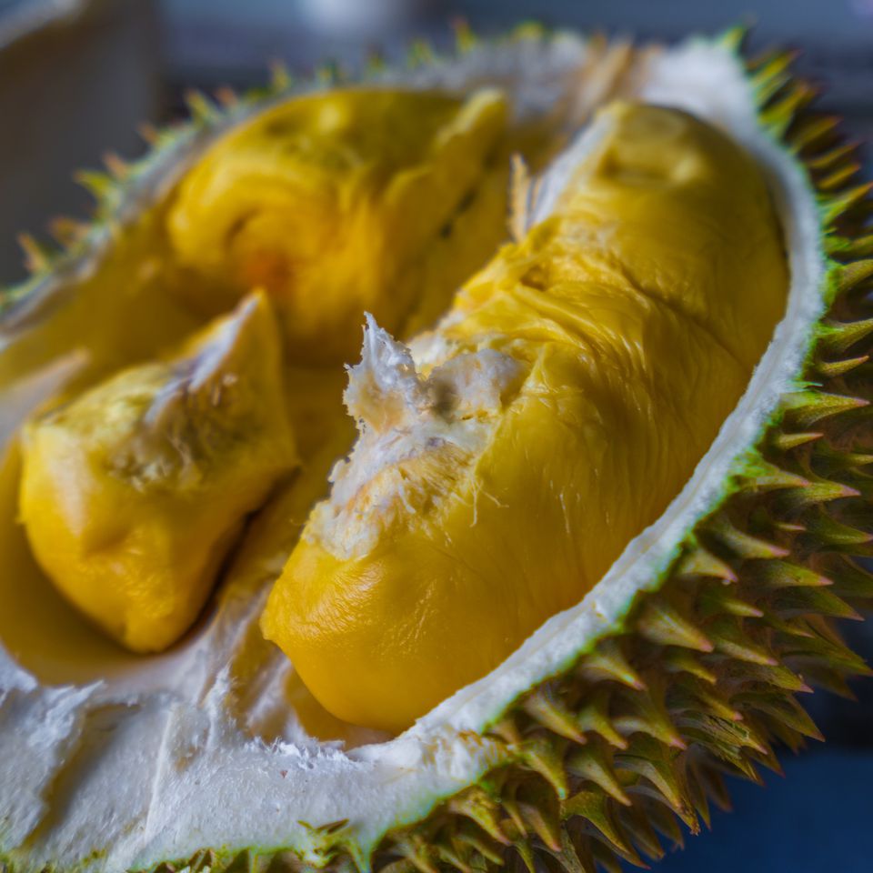 eat weird food like durian