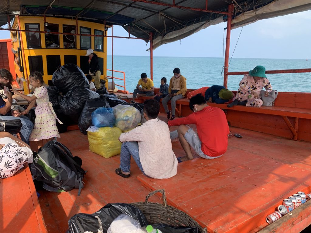 Supply boat from Koh Rong to Sihanoukville